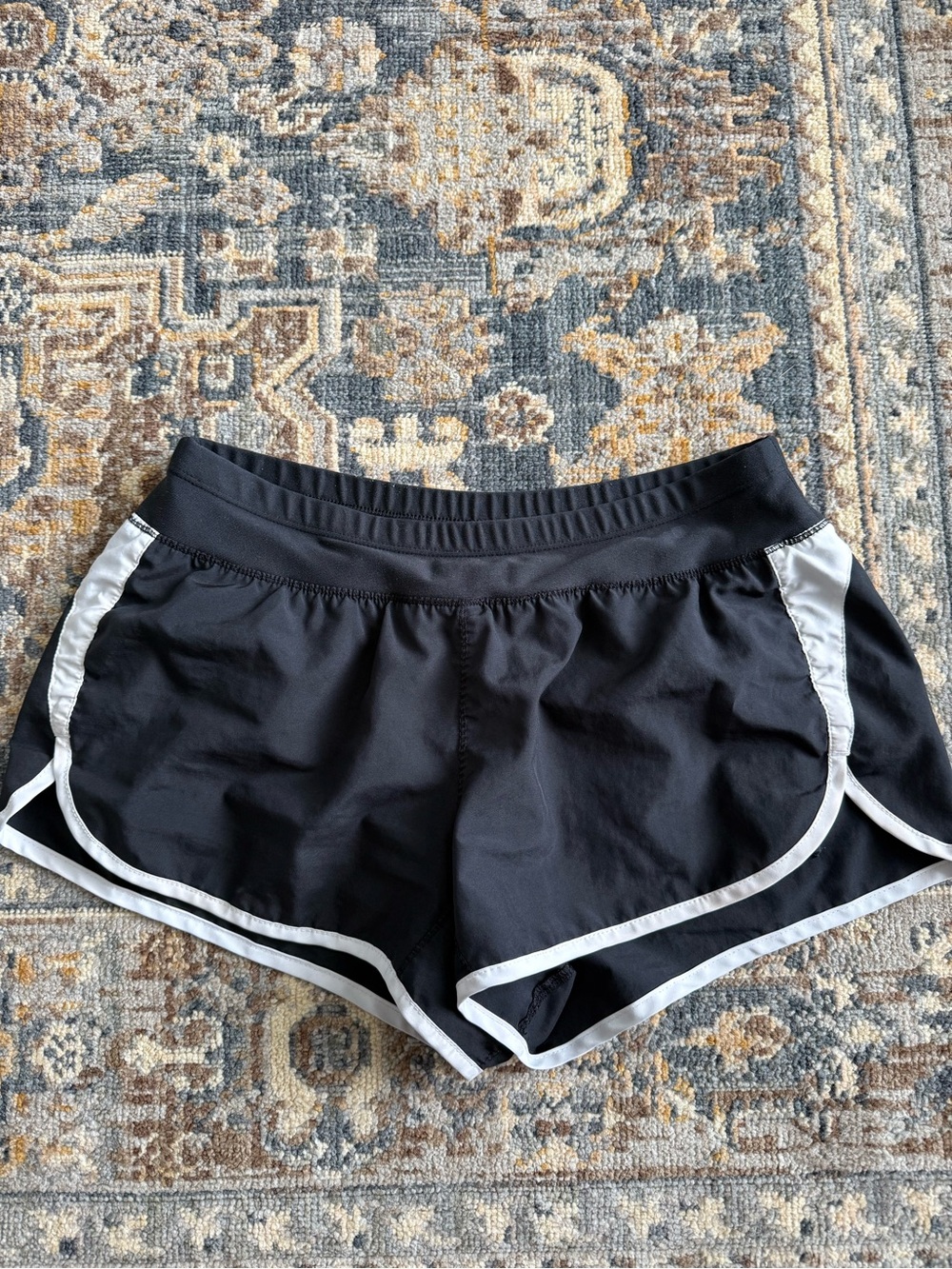 Nike Black Athletic Shorts with White Trim